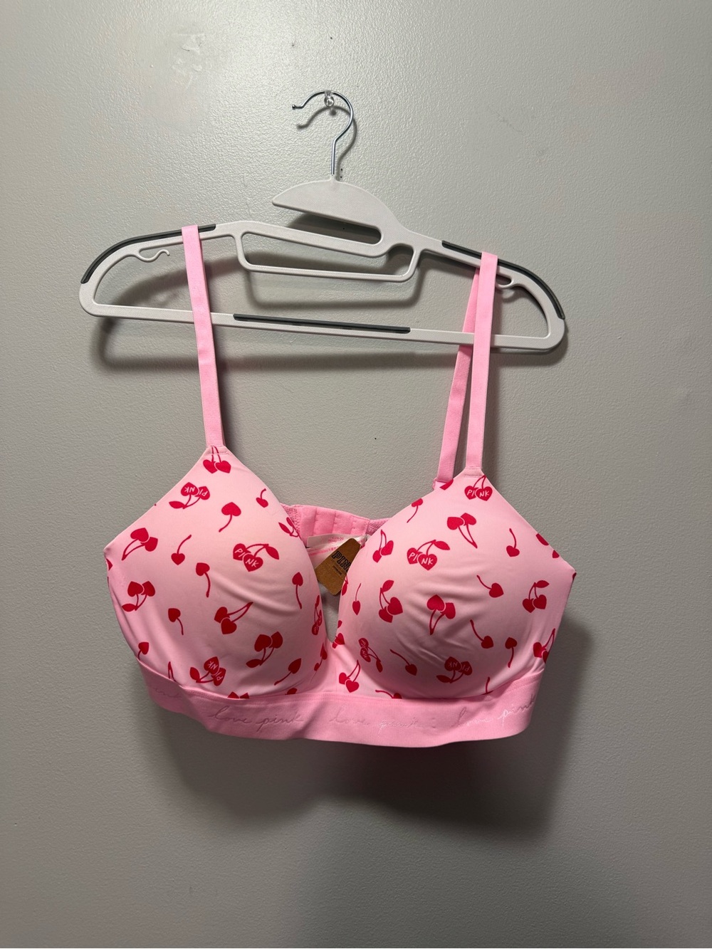 Pink Cherry Print Bra NWT